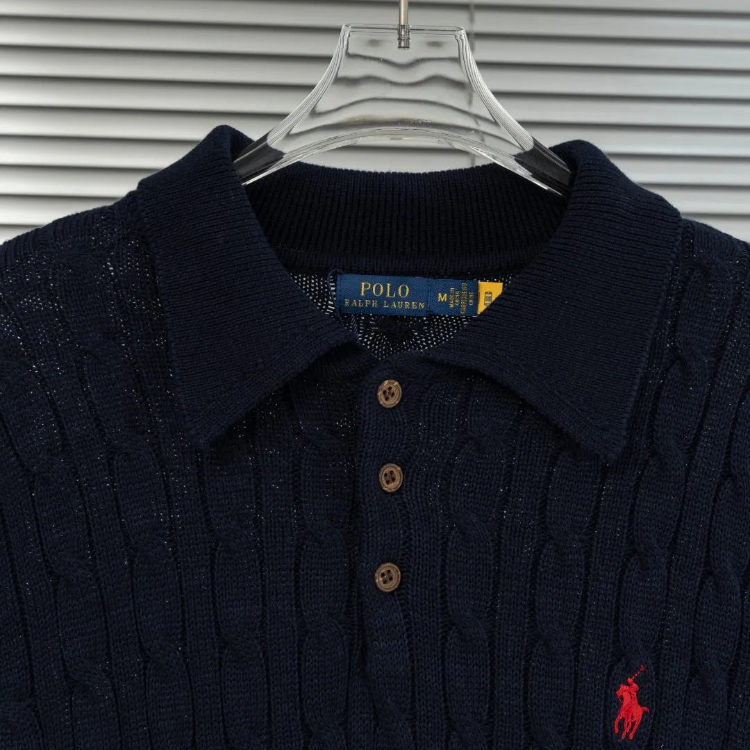 P300 top version (different currencies) You can scan the code to enter the official website Style: Ralph Lauren POLO Ralph Lauren small label embroidery knitted old money style lapel long-sleeved POLO Color: Picture color Size: S-XL Fabric: Pure cotton Accessories: Full set of customized accessories No gender distinction, same style for men and women